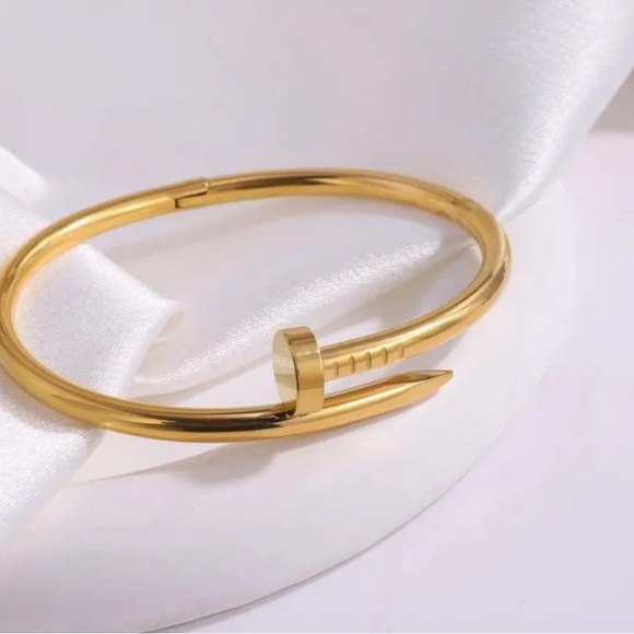 Gold filled , nail bangle - Picture 1 of 3
